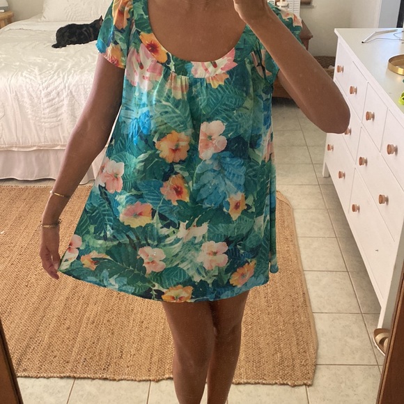 SMYM hibiscus print smock dress. Great condition, only worn twice. - Picture 2 of 6